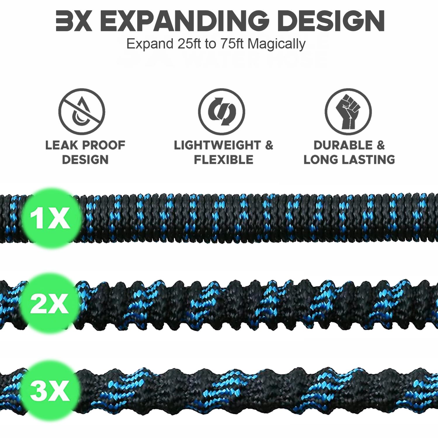 Expandable Garden Hose 75 ft W - Flexible Hose Braided review and price