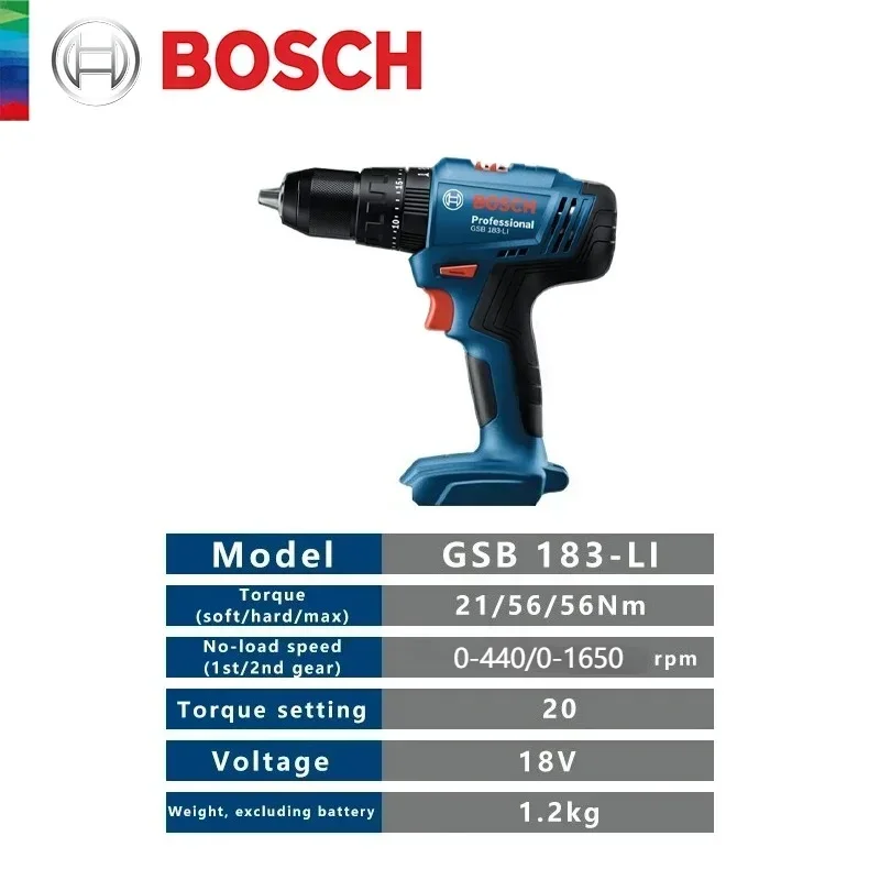 Bosch GSB 183-LI Professional  - Bosch Drill Gsb 18V review and price